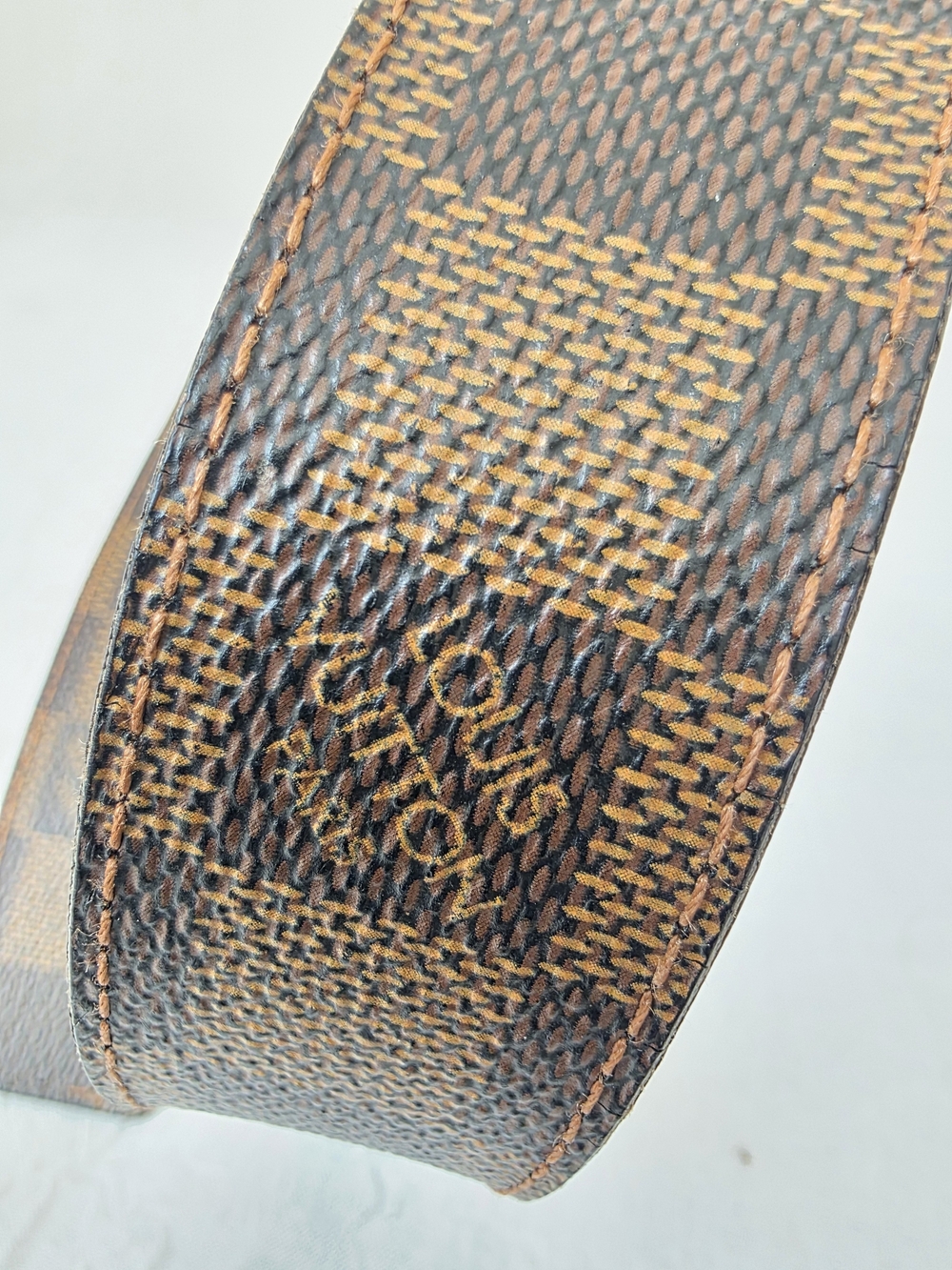 Auth Louis Vuitton Damier Ebene Leather Belt - Picture 8 of 9